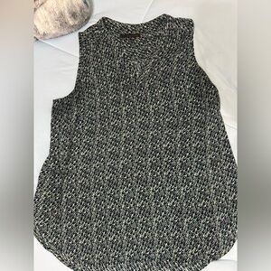 Maurices dark navy and teal Printed sleeveless Blouse